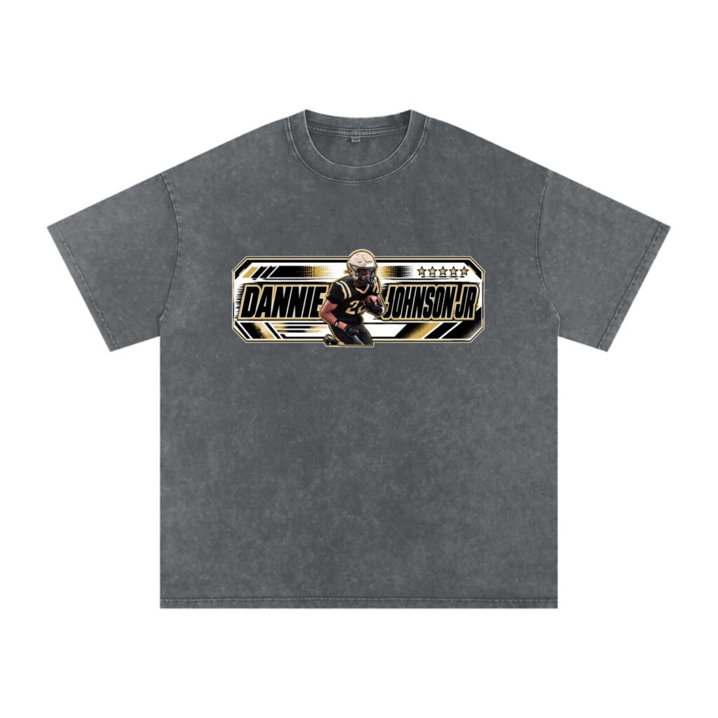 Dannie Johnson jr Snow Washed Oversized TEE