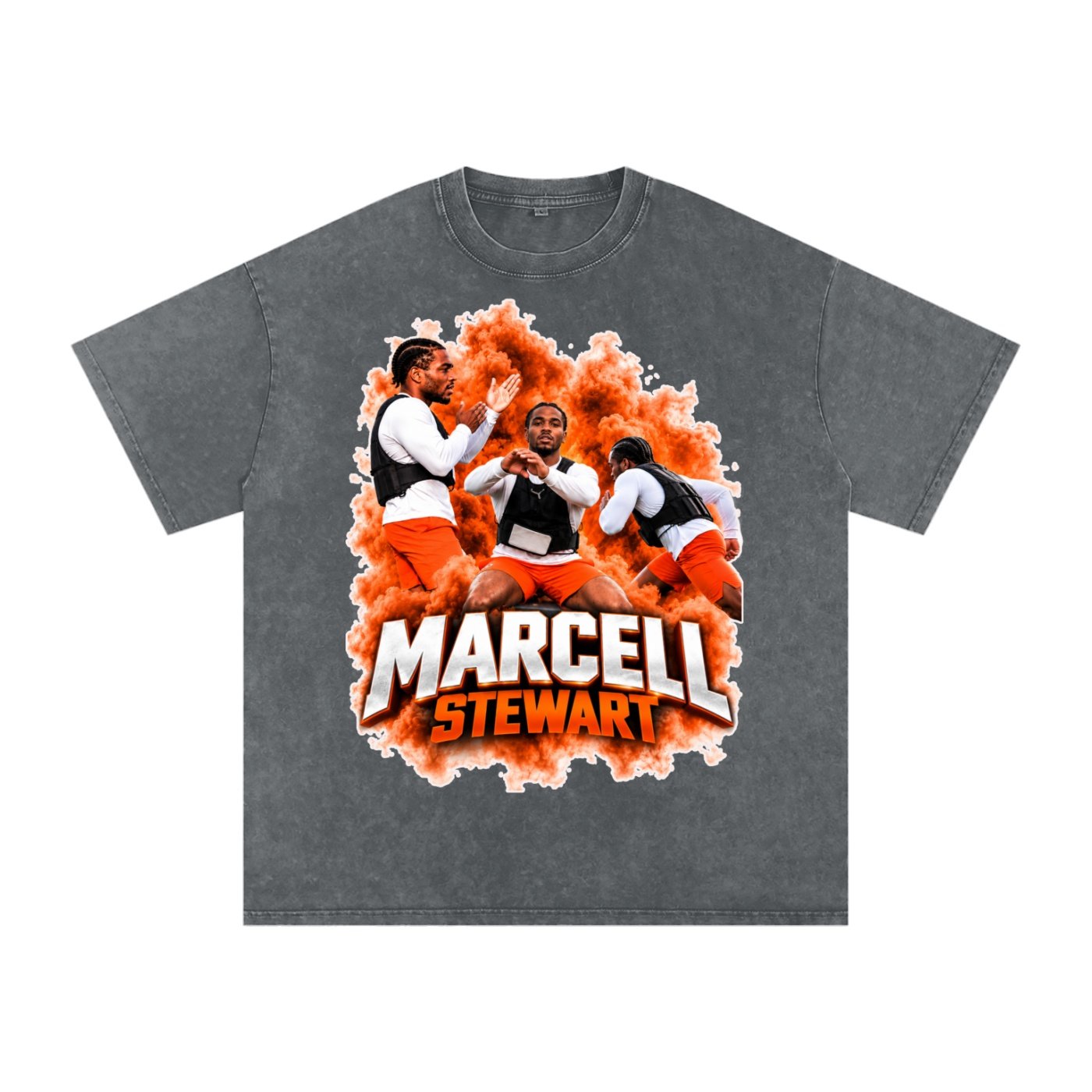 Marcell Stewart Snow Washed Oversized TEE - Image 4