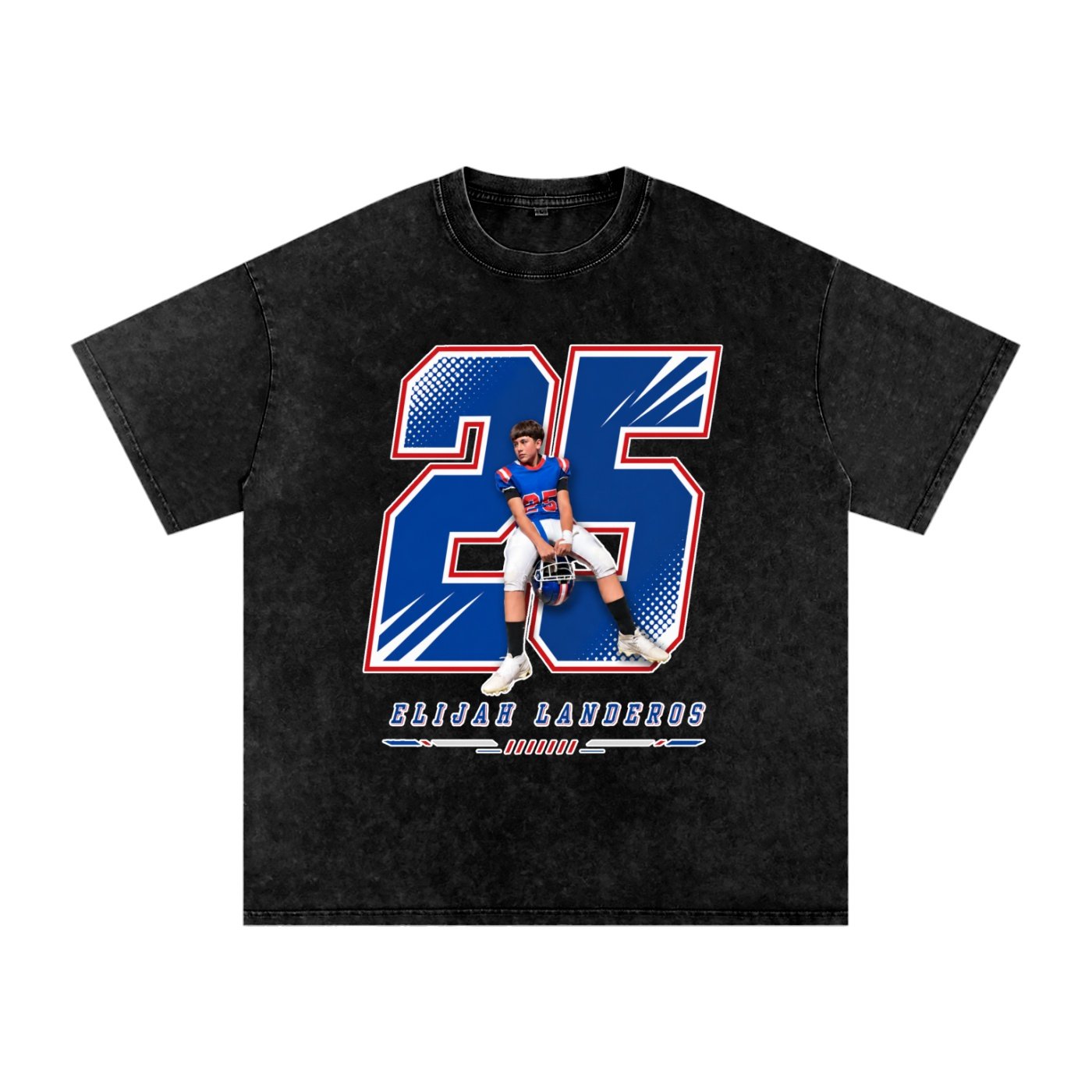 Elijah Landeros Snow Washed Oversized TEE - Image 1