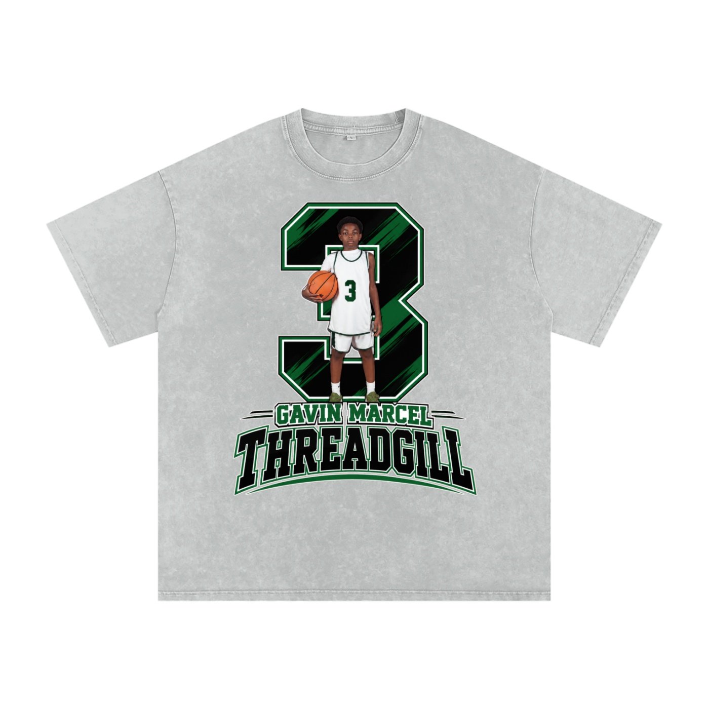 Gavin Marcel Threadgill  Snow Washed Oversized TEE - Image 3