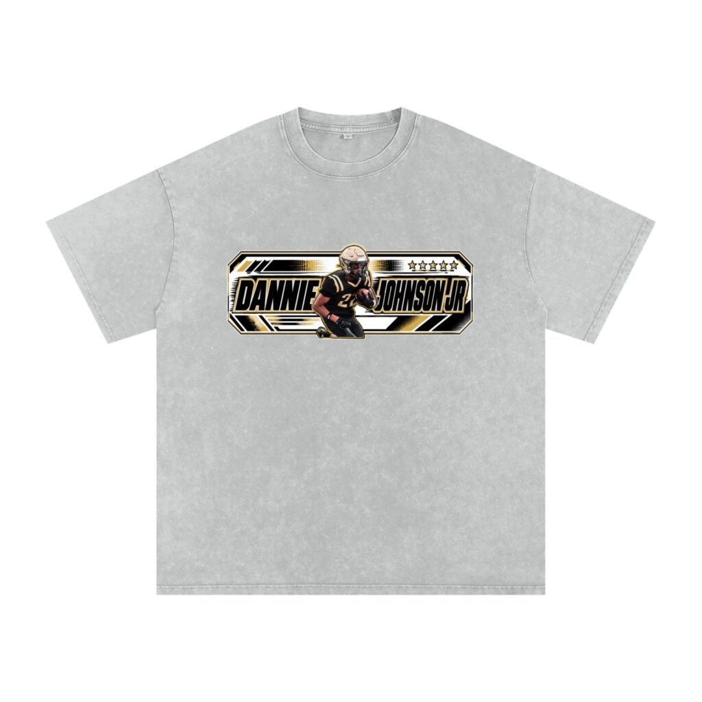 Dannie Johnson jr Snow Washed Oversized TEE
