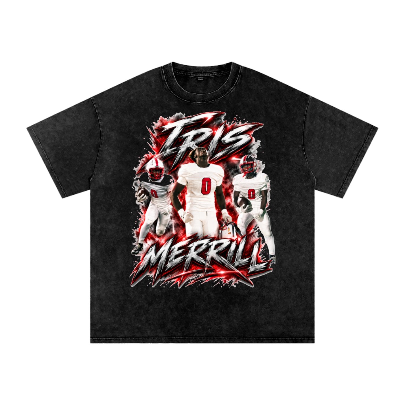 Iris Merrill Snow Washed Oversized TEE - Image 1