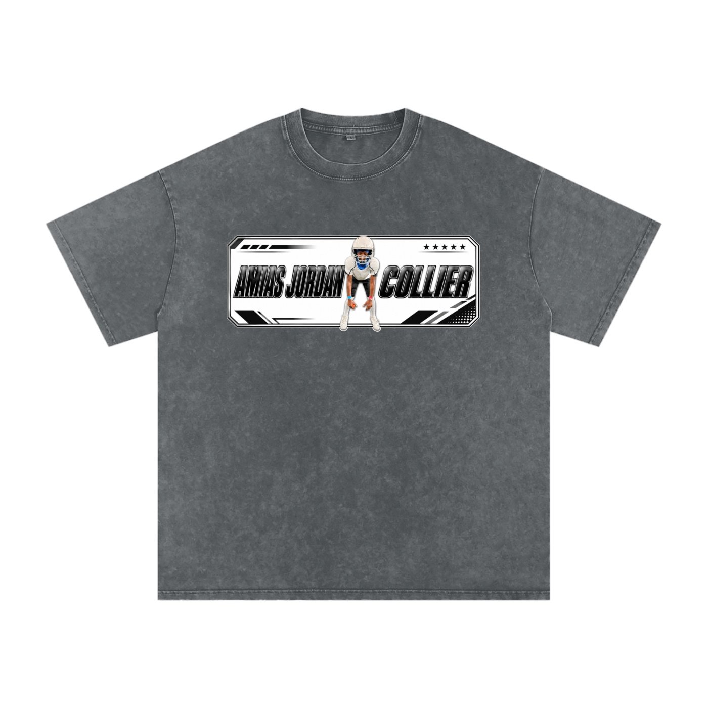 Amias Jordan collier Snow Washed Oversized TEE - Image 4