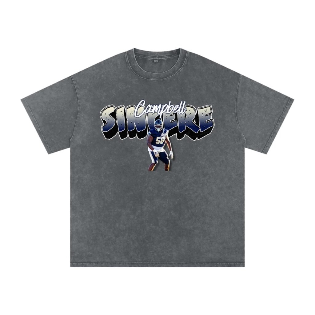 Sincere Campbell Snow Washed Oversized TEE