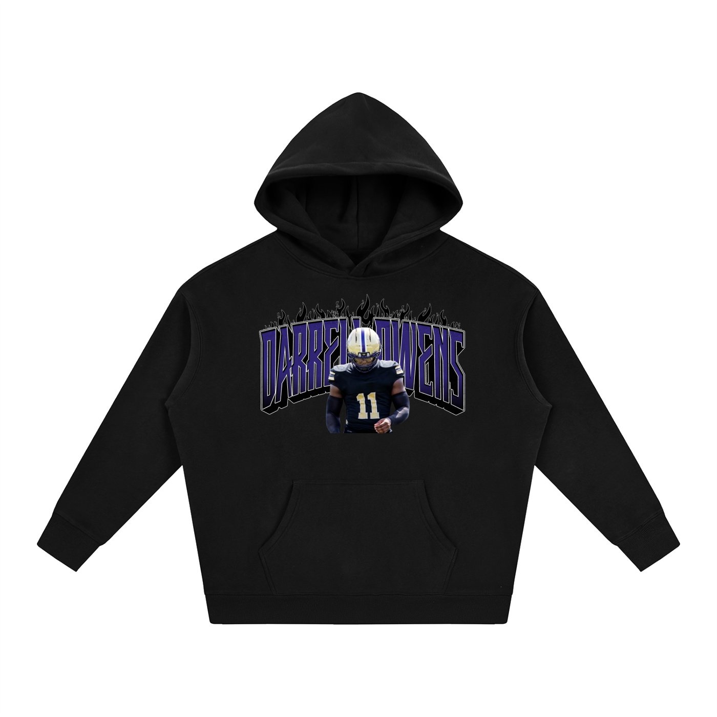 Darrell owens jr Oversize Fleeced Hoodie - Image 1