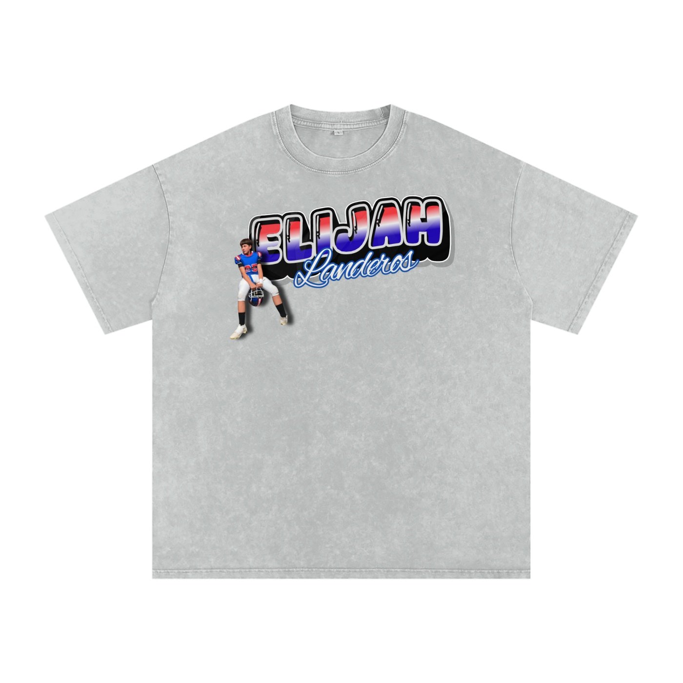 Elijah Landeros Snow Washed Oversized TEE - Image 3