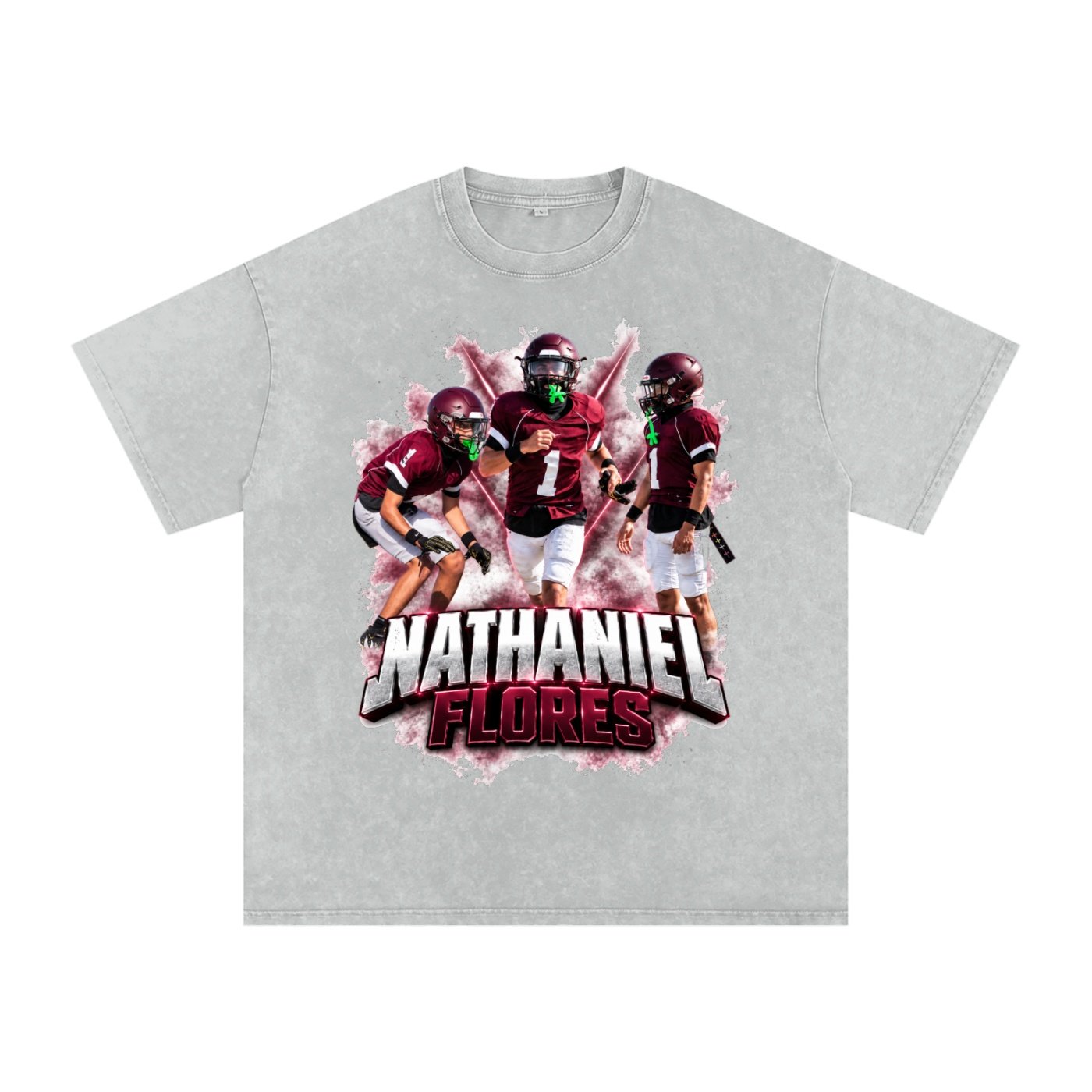 Nathaniel Flores Snow Washed Oversized TEE - Image 3