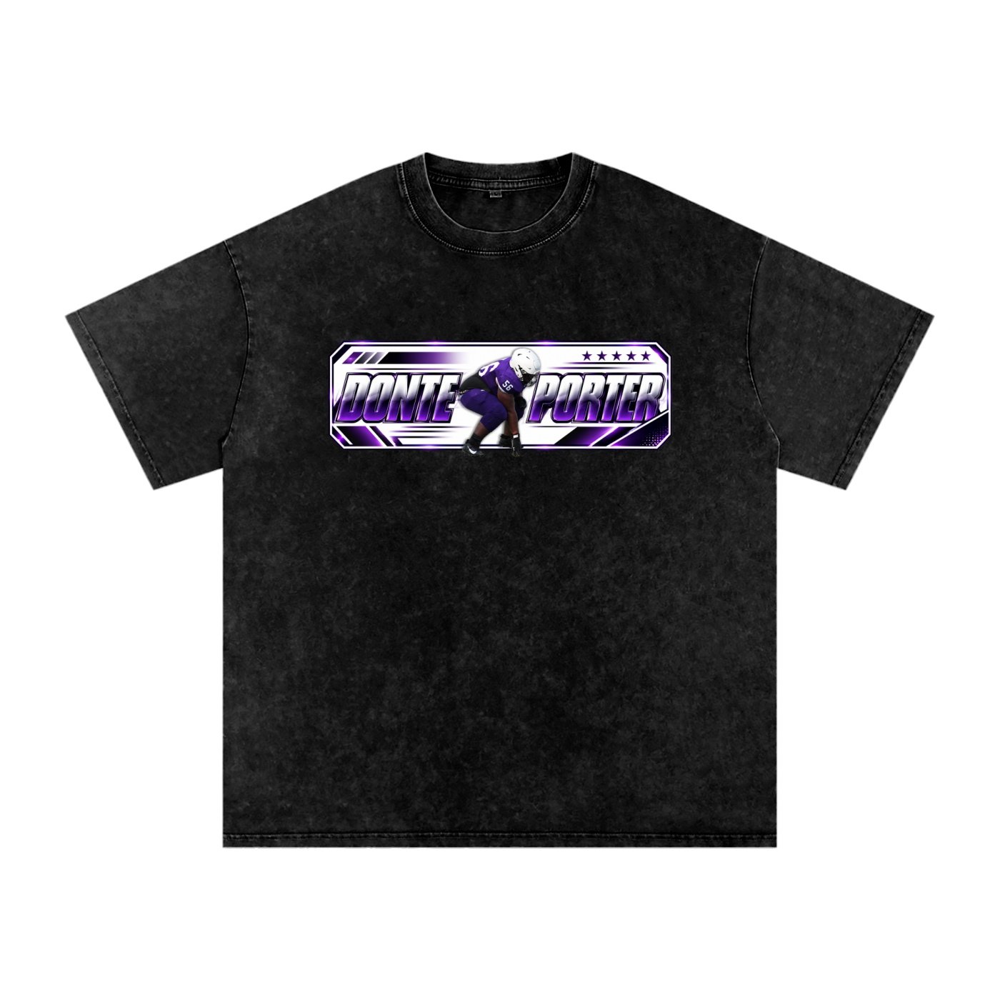 Donte Porter ll Snow Washed Oversized TEE - Image 1
