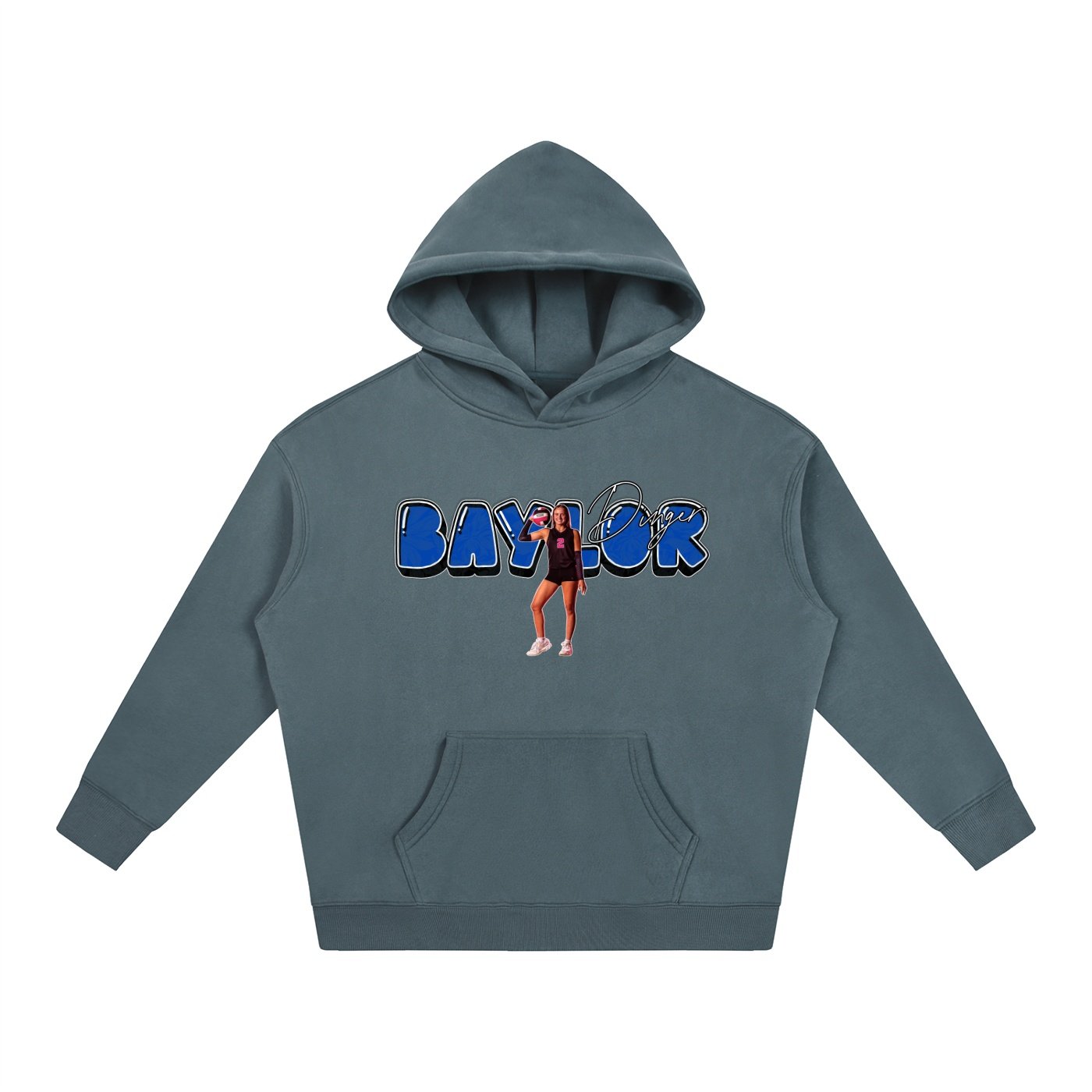 Baylor dinger Oversize Fleeced Hoodie - Image 4