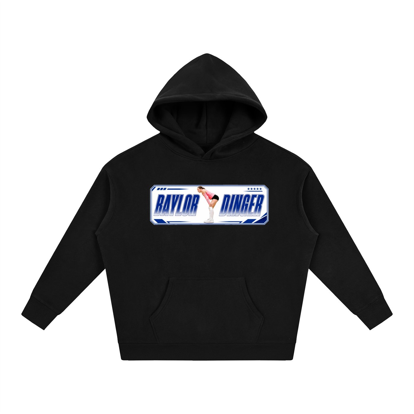 Baylor dinger Oversize Fleeced Hoodie - Image 1