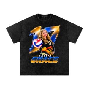 Amelia Grace Snow Washed Oversized TEE - Image 1