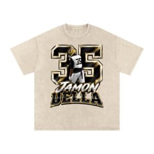 Jamon Della  Snow Washed Oversized TEE - Image 2