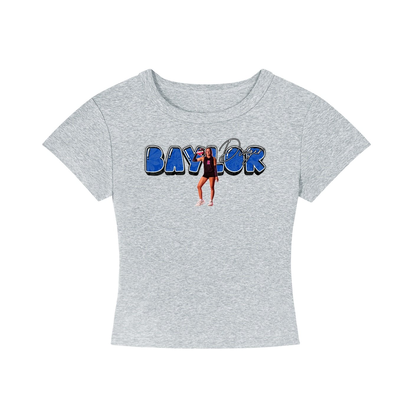 Baylor dinger Women's CropTop - Image 3