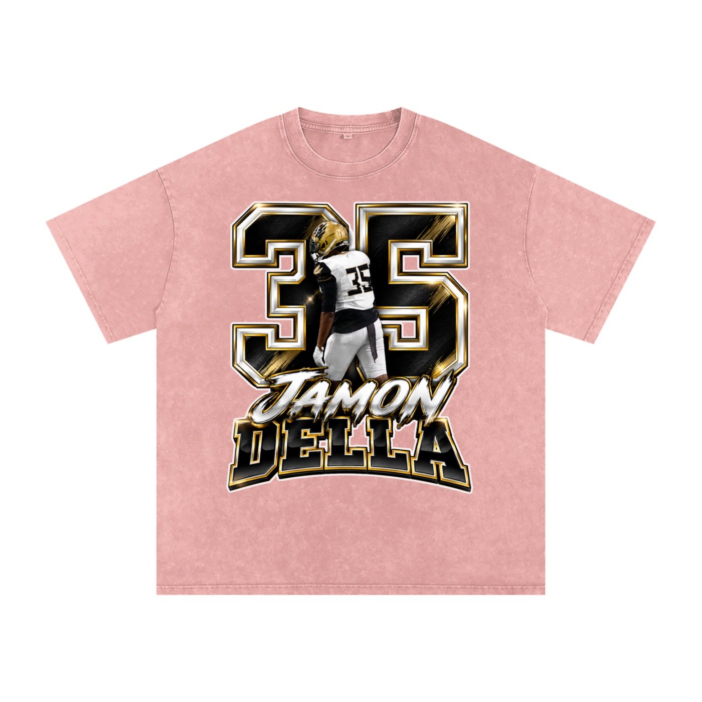 Jamon Della  Snow Washed Oversized TEE - Image 5