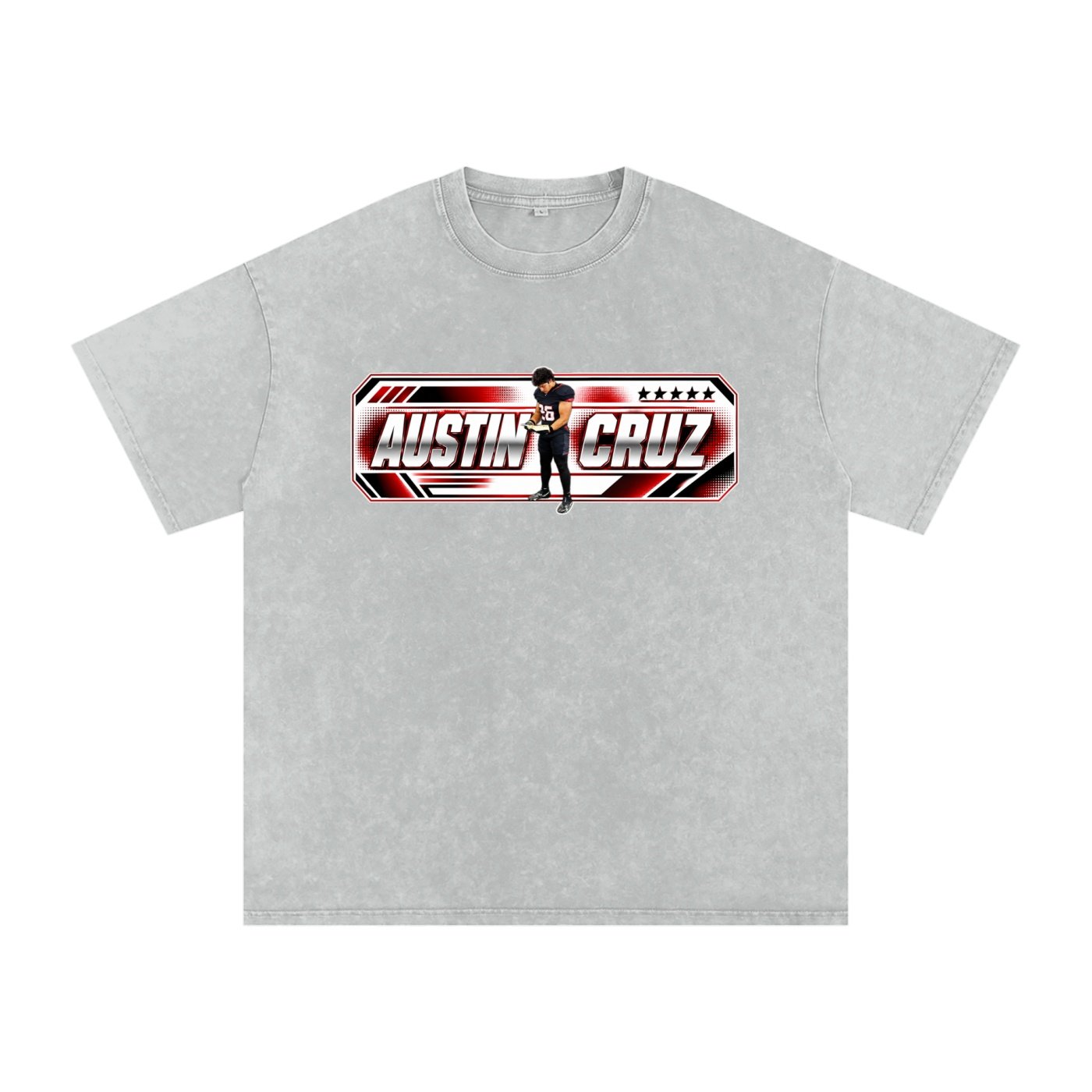 Austin Cruz Snow Washed Oversized TEE - Image 3
