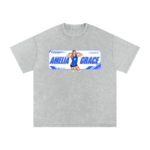 Amelia Grace Snow Washed Oversized TEE - Image 3