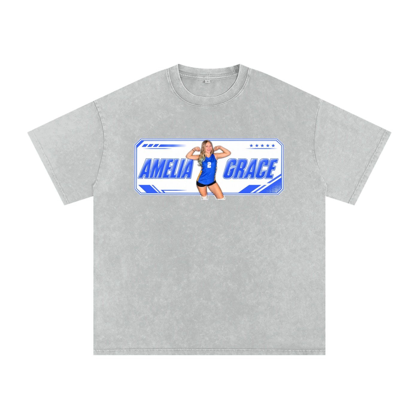 Amelia Grace Snow Washed Oversized TEE - Image 3