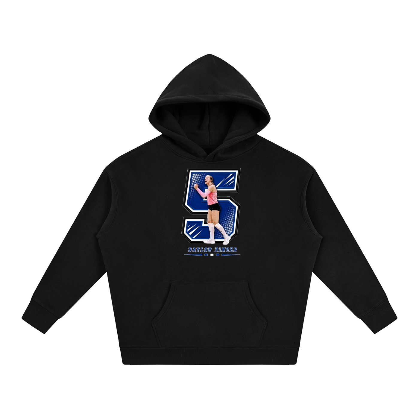 Baylor dinger Oversize Fleeced Hoodie - Image 1