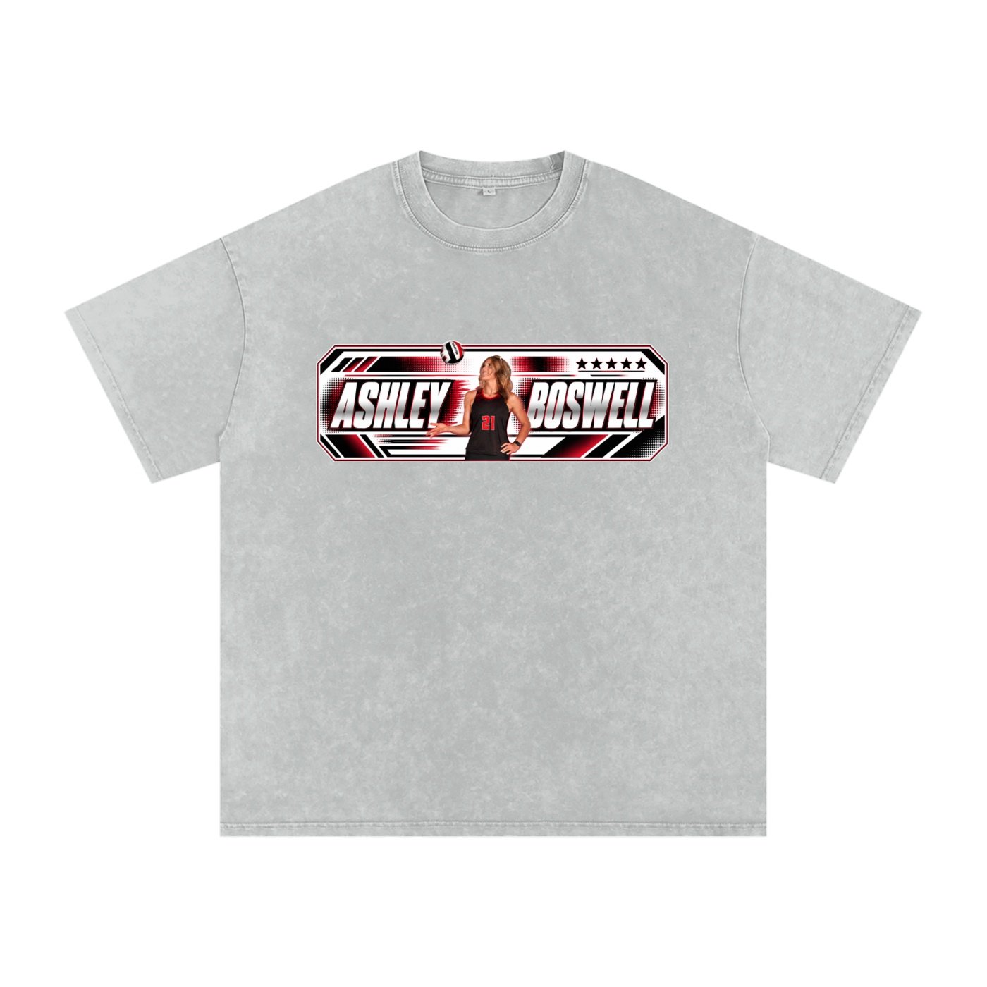 Ashley Boswell Snow Washed Oversized TEE - Image 3