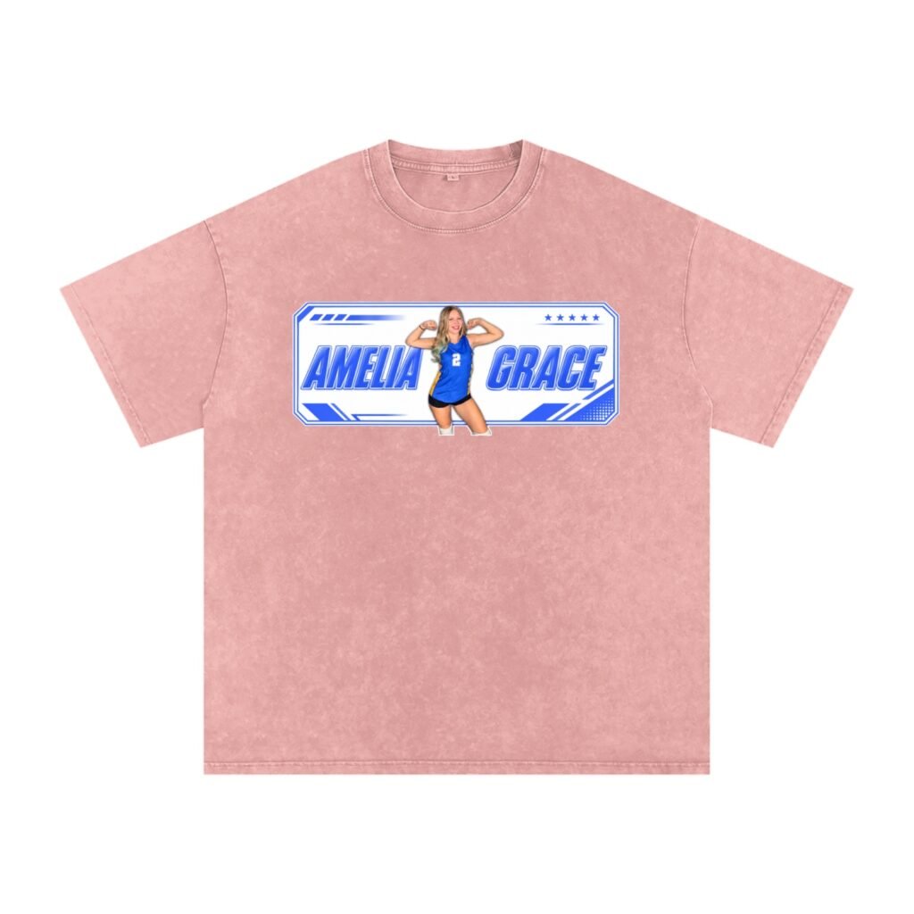 Amelia Grace Snow Washed Oversized TEE
