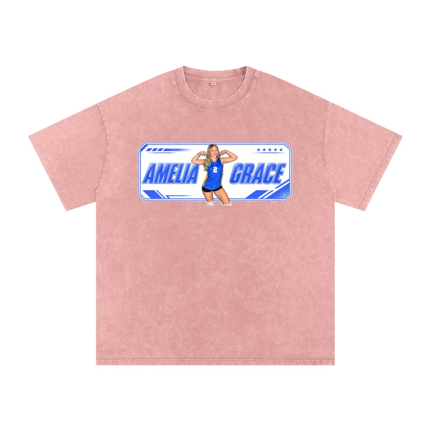 Amelia Grace Snow Washed Oversized TEE - Image 5