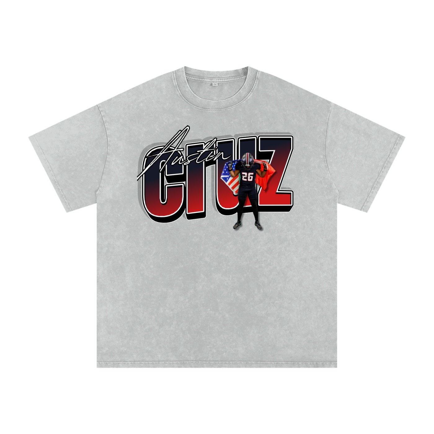 Austin Cruz Snow Washed Oversized TEE - Image 3