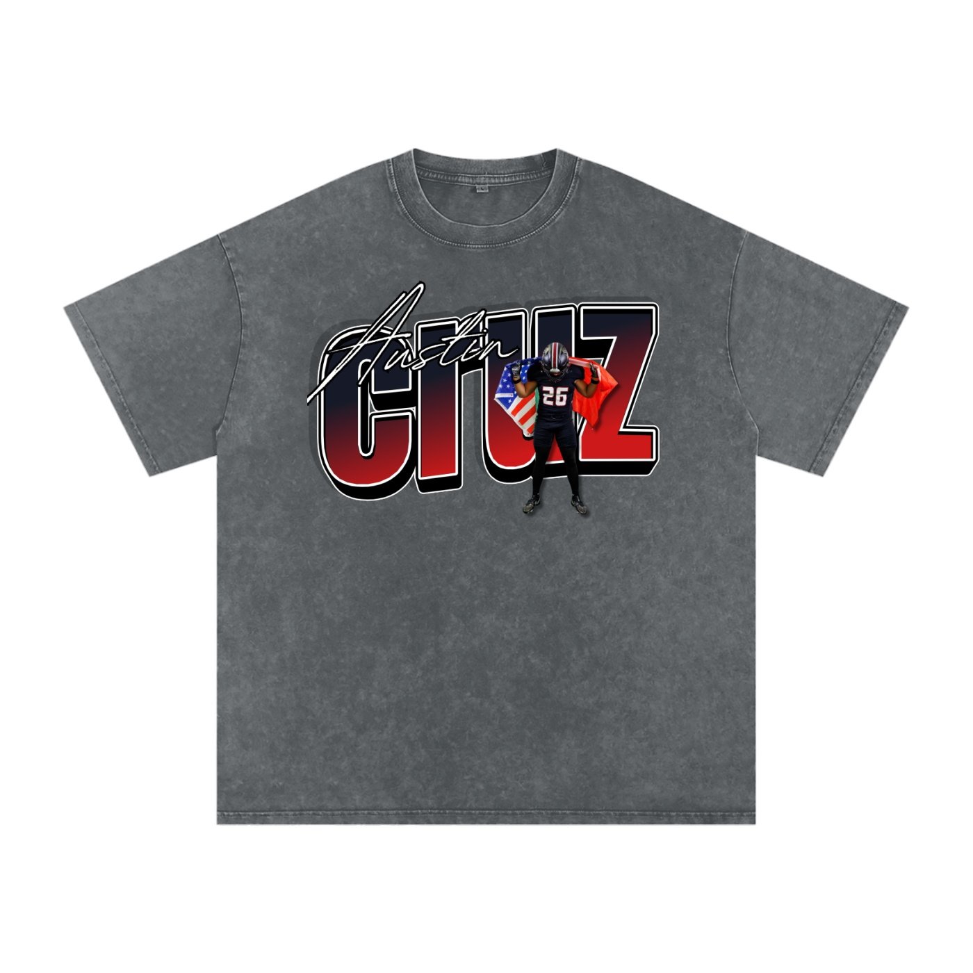Austin Cruz Snow Washed Oversized TEE - Image 4