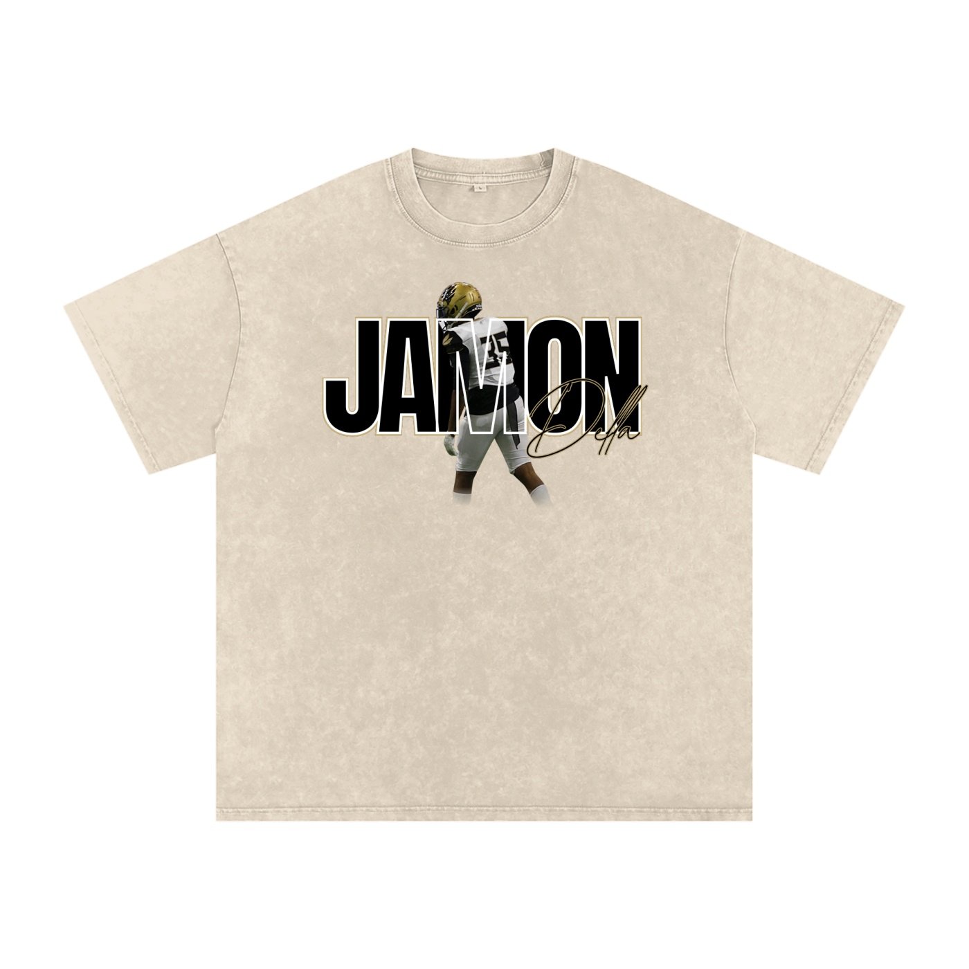 Jamon Della Snow Washed Oversized TEE - Image 2