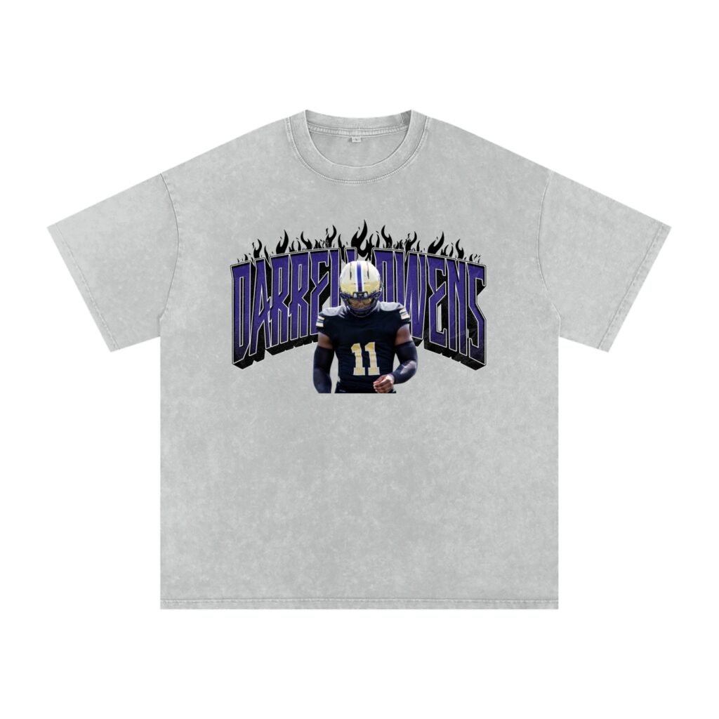 Darrell owens jr Snow Washed Oversized TEE