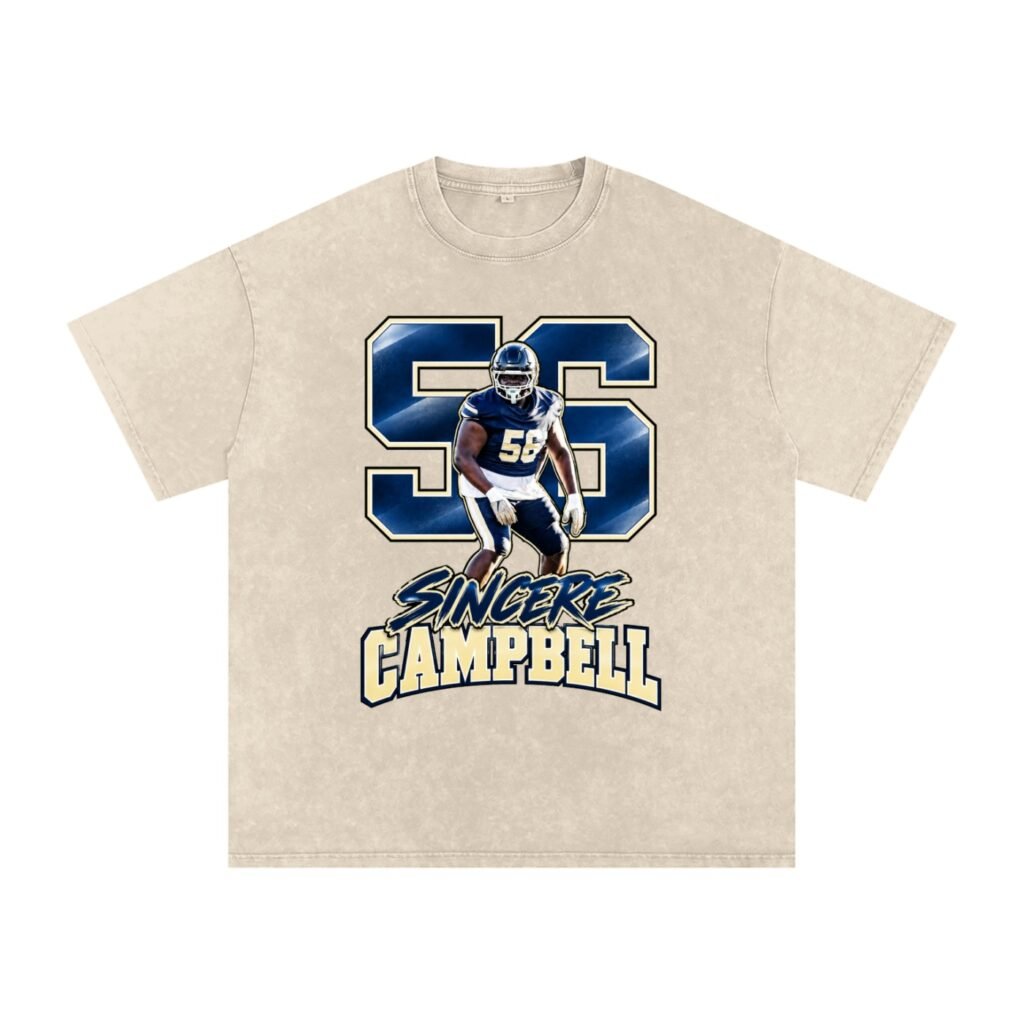 Sincere Campbell Snow Washed Oversized TEE