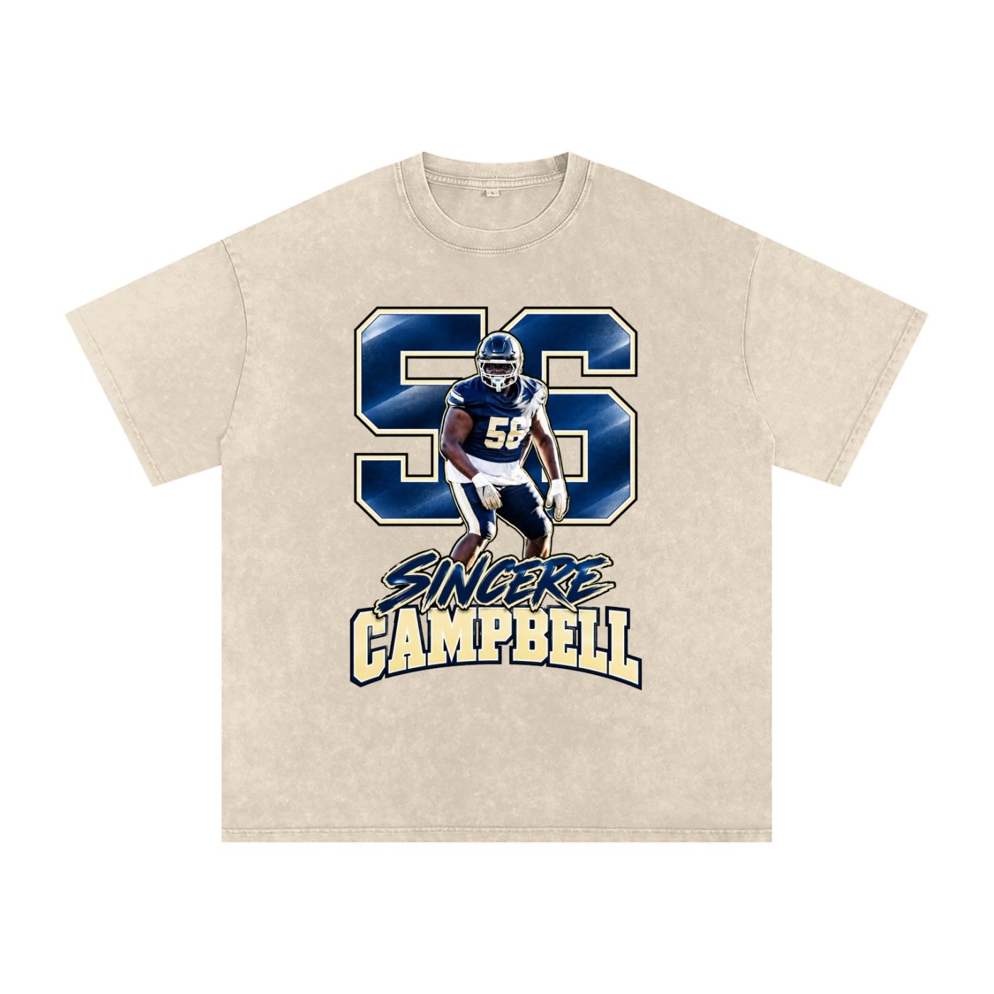 Sincere Campbell Snow Washed Oversized TEE - Image 2