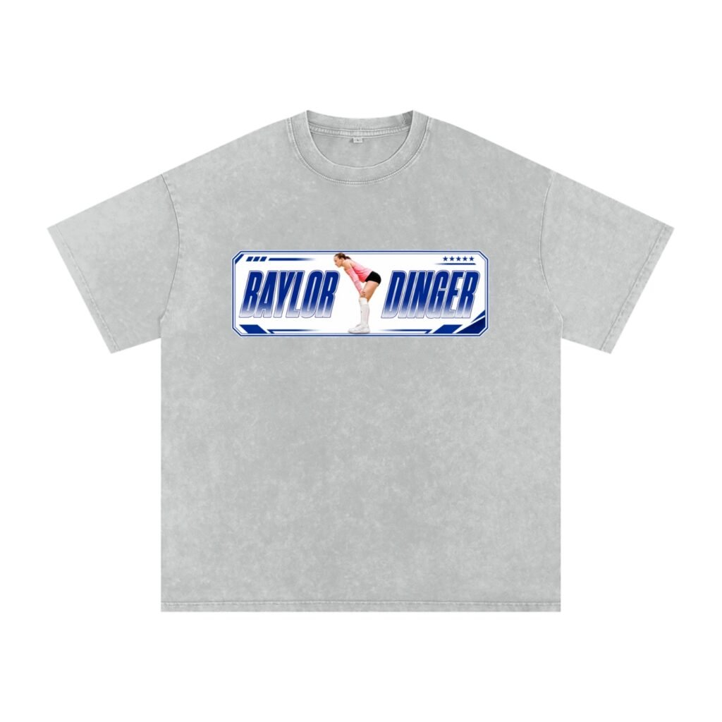 Baylor dinger Snow Washed Oversized TEE