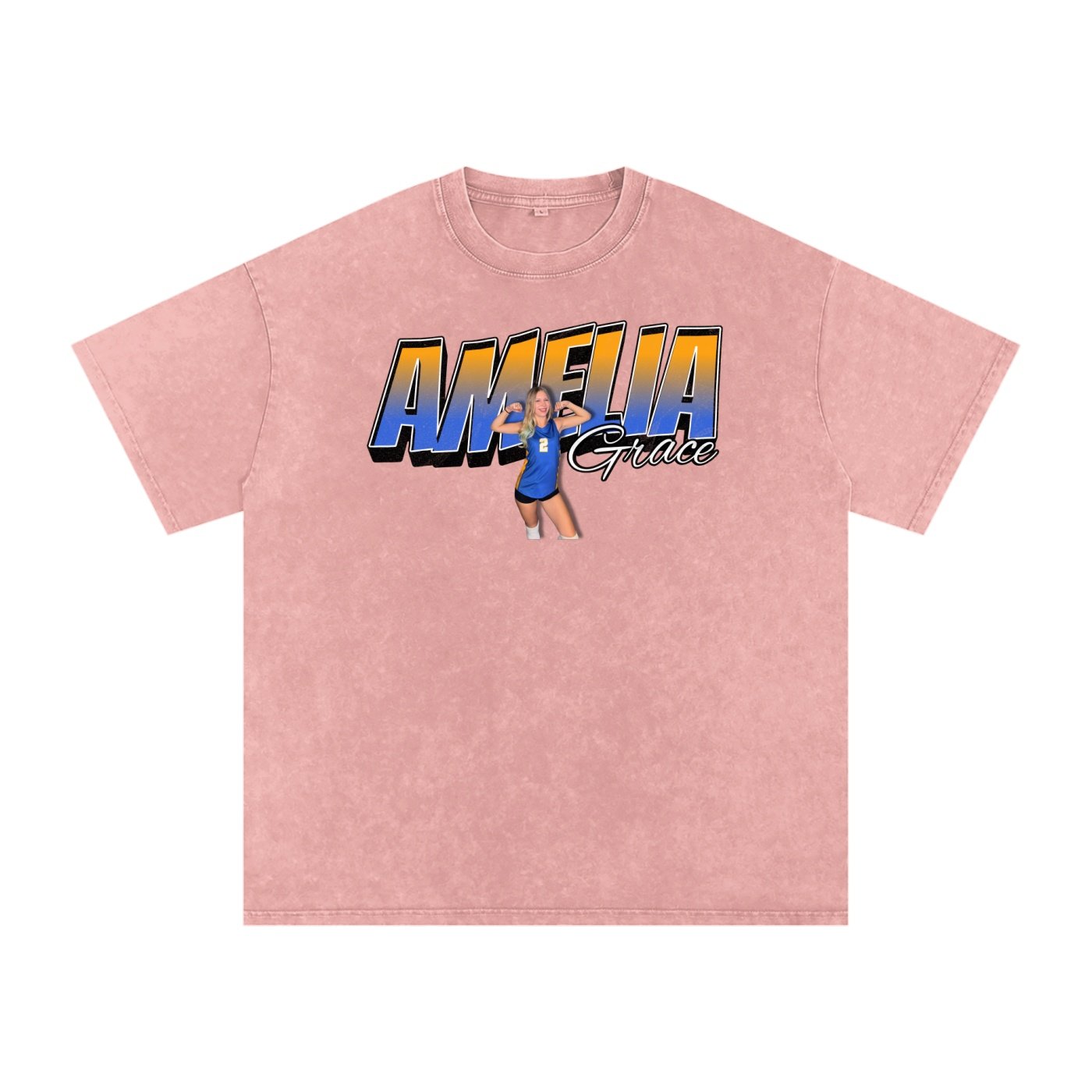 Amelia Grace Snow Washed Oversized TEE - Image 5