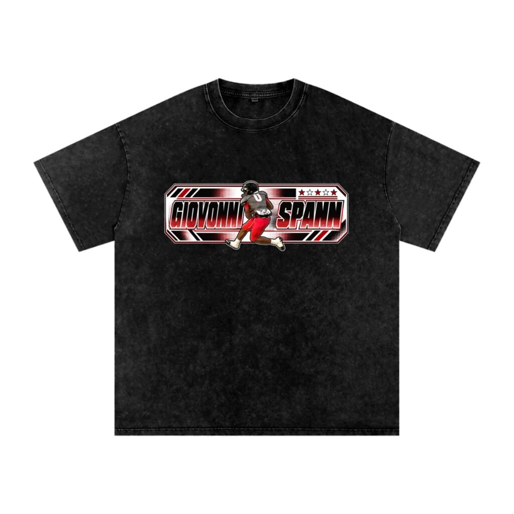 Giovonni Spann Snow Washed Oversized TEE