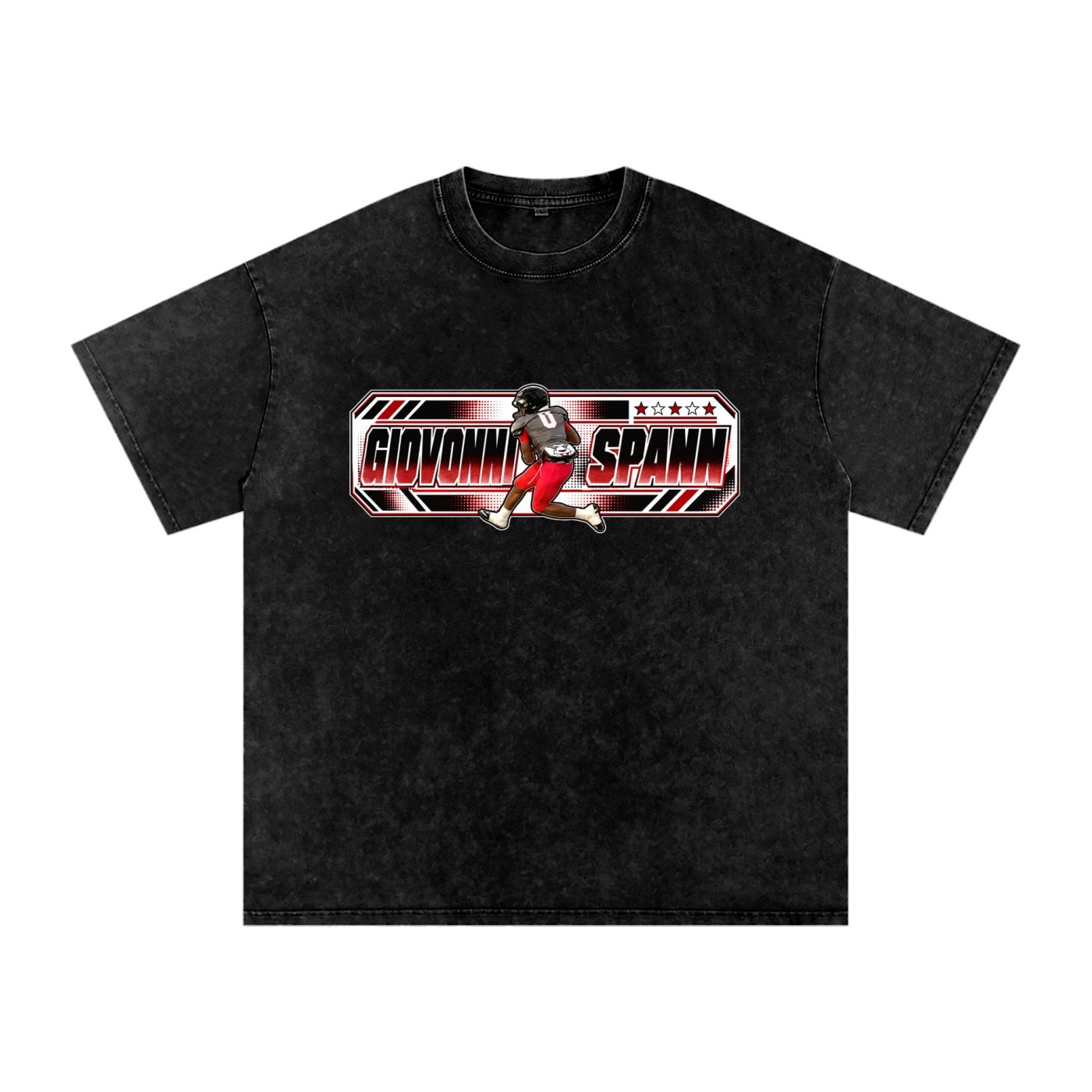 Giovonni Spann  Snow Washed Oversized TEE - Image 1