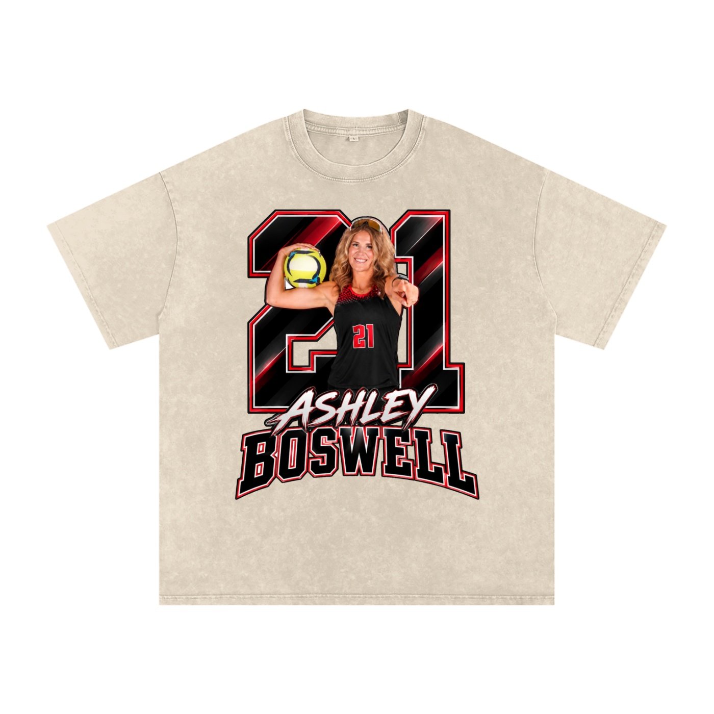 Ashley Boswell Snow Washed Oversized TEE - Image 2