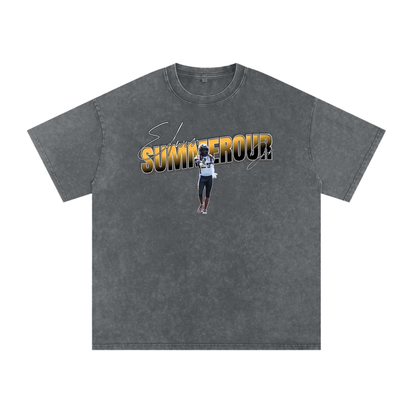 Edwin summerour jr Snow Washed Oversized TEE - Image 4