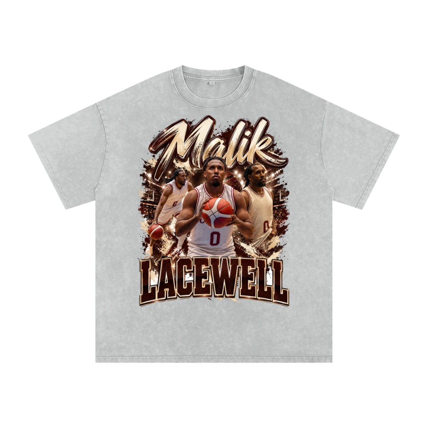 Malik Lacewell  Snow Washed Oversized TEE - Image 3