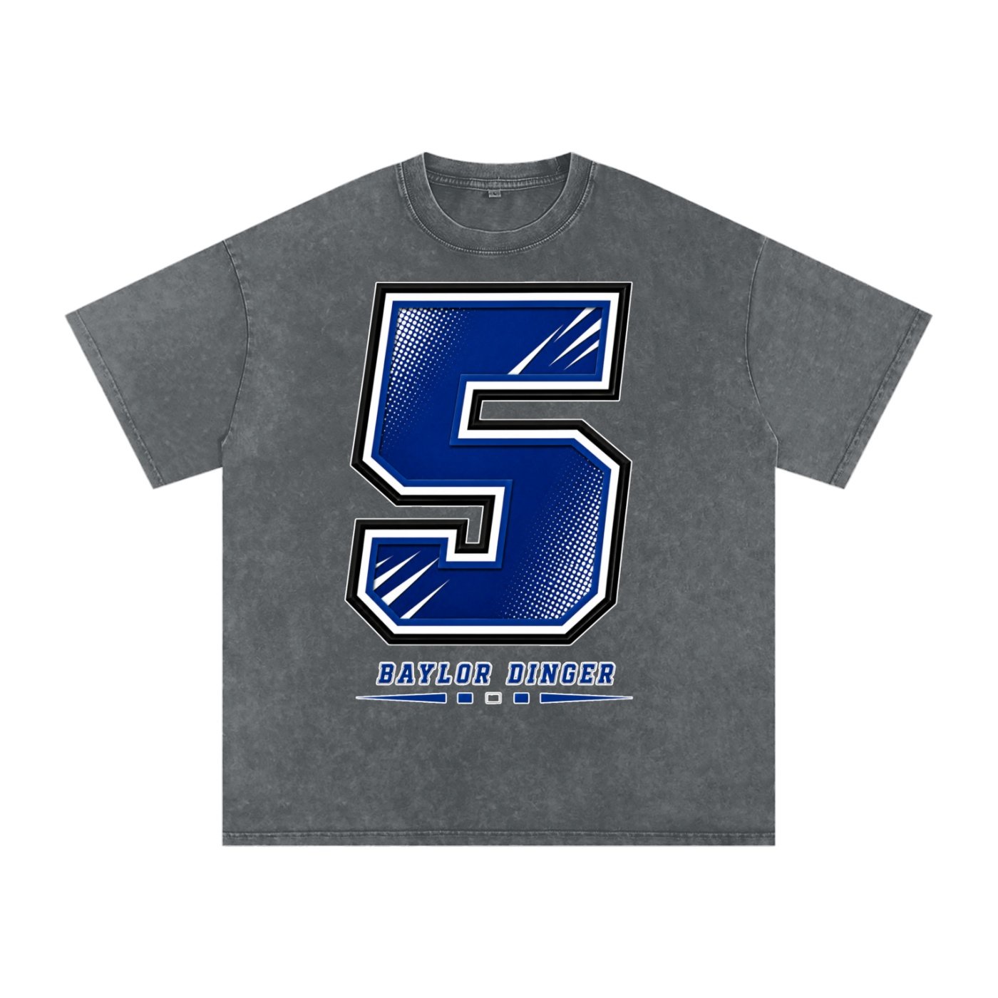 Baylor dinger Snow Washed Oversized TEE - Image 4
