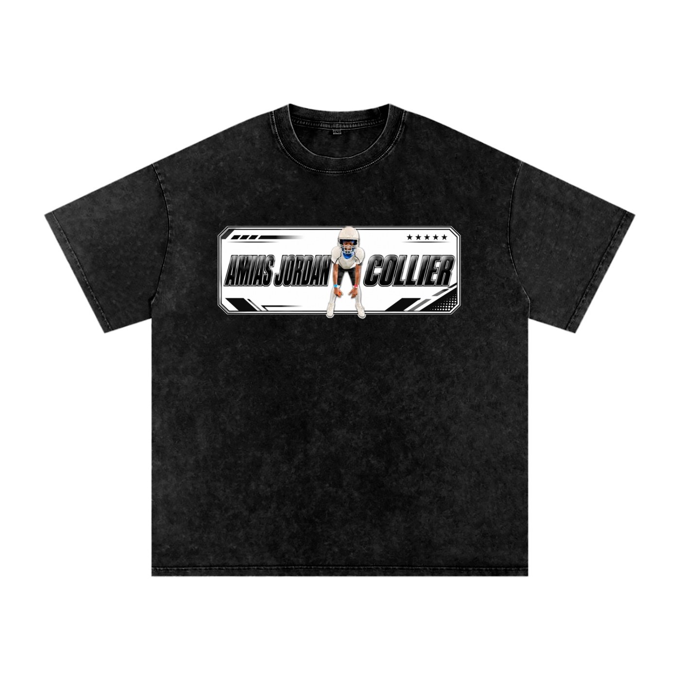 Amias Jordan collier Snow Washed Oversized TEE - Image 1