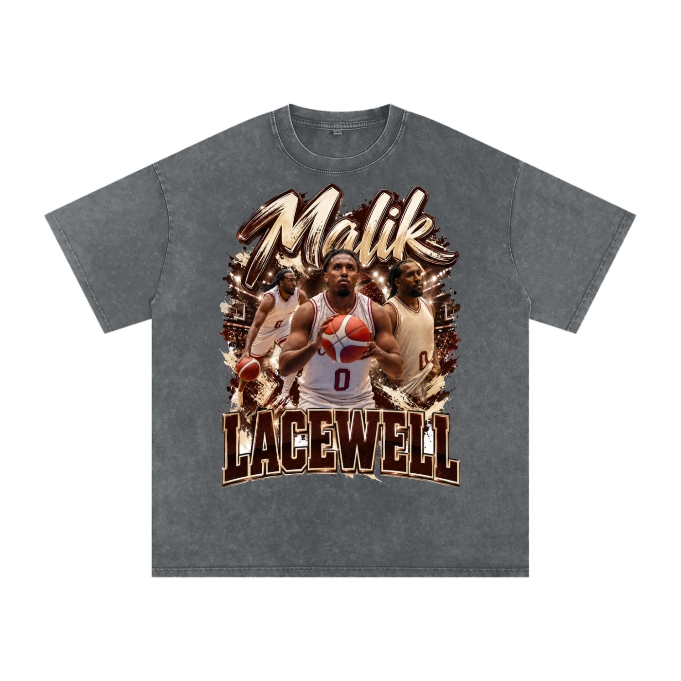 Malik Lacewell  Snow Washed Oversized TEE - Image 4