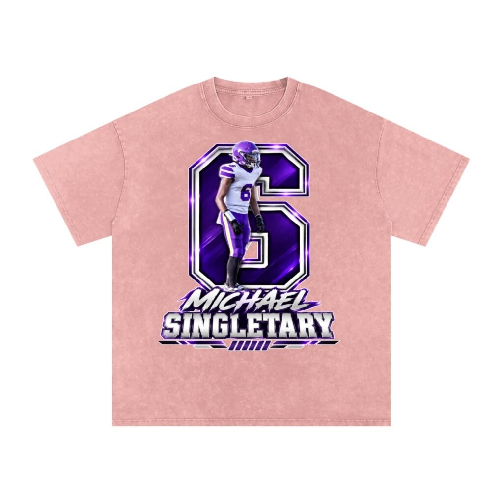 Michael Singletary Snow Washed Oversized TEE