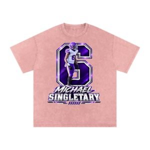 Michael Singletary Snow Washed Oversized TEE - Image 5