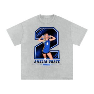 Amelia Grace Snow Washed Oversized TEE - Image 3