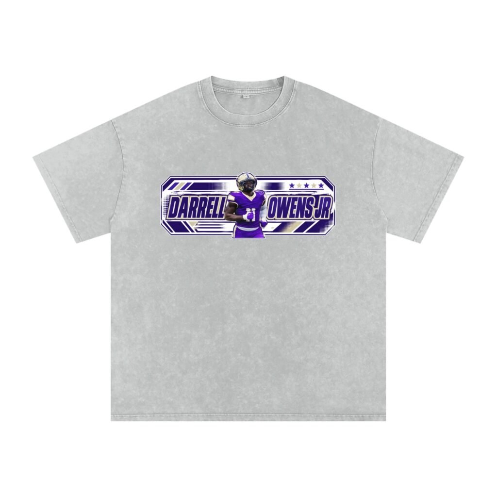 Darrell owens jr Snow Washed Oversized TEE