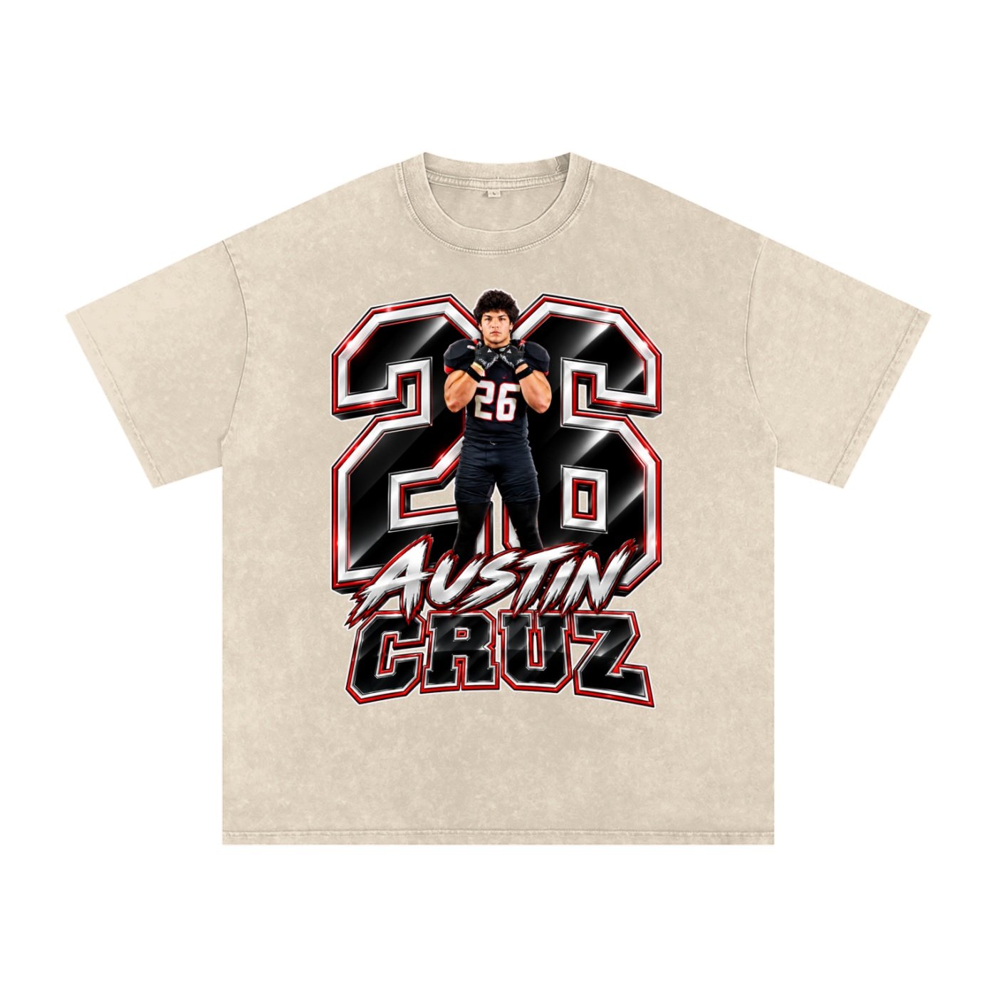 Austin Cruz Snow Washed Oversized TEE - Image 2