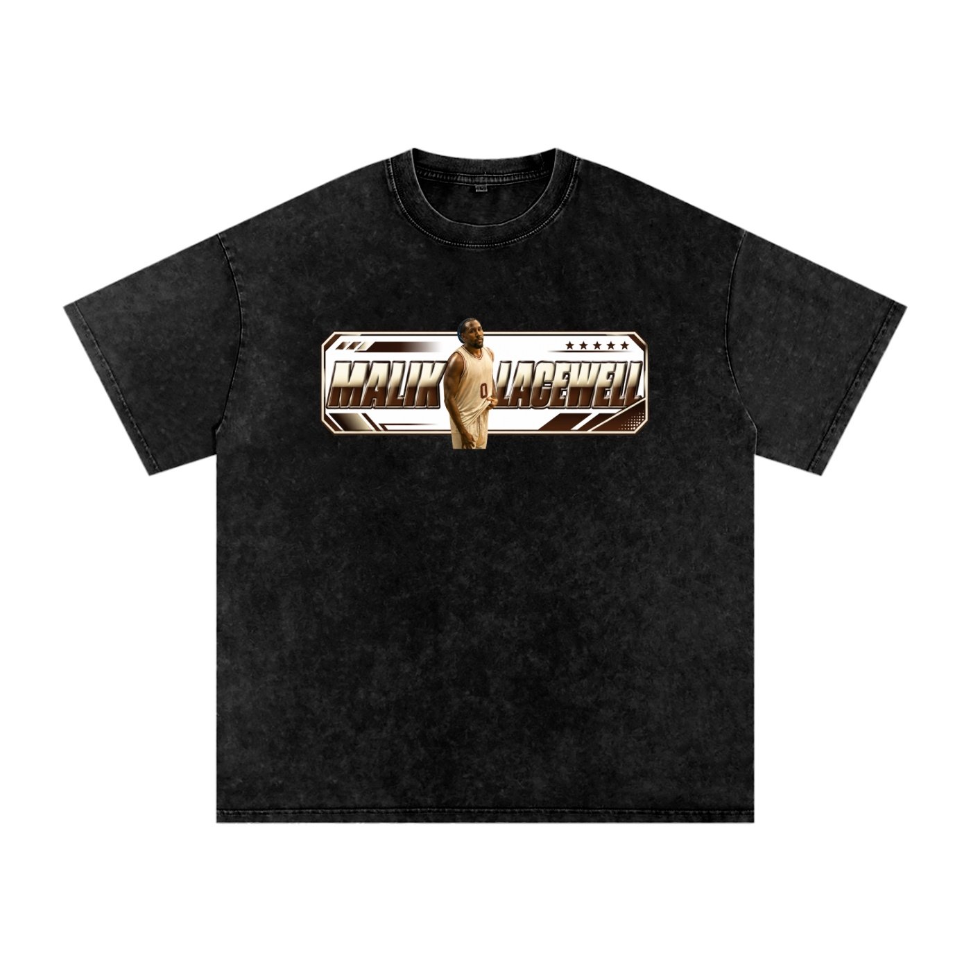 Malik Lacewell  Snow Washed Oversized TEE - Image 1