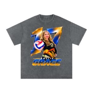 Amelia Grace Snow Washed Oversized TEE - Image 3
