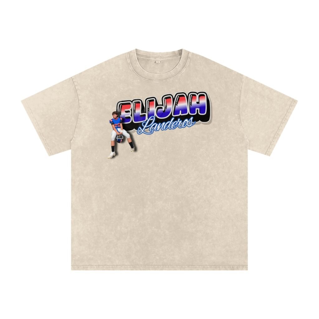 Elijah Landeros Snow Washed Oversized TEE