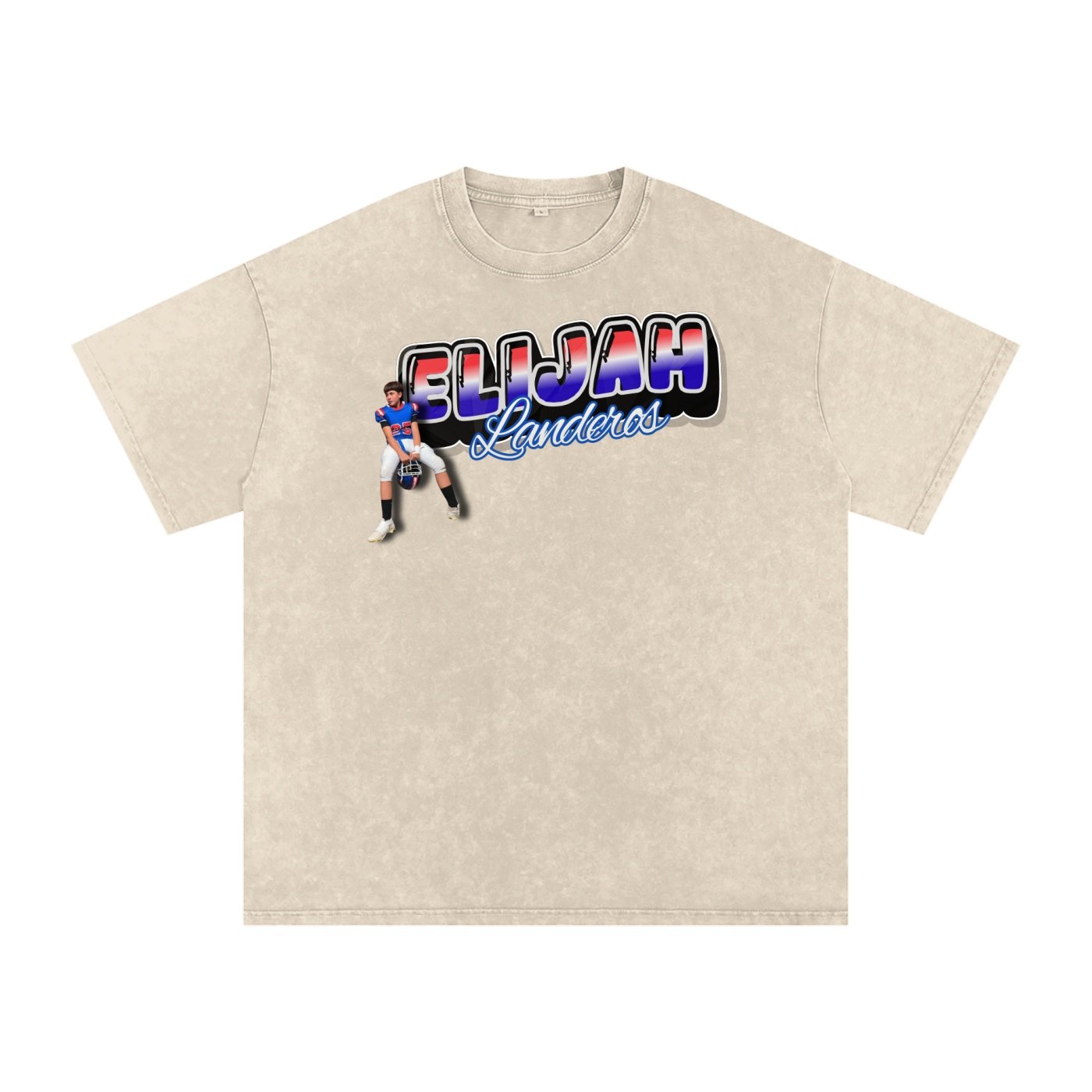 Elijah Landeros Snow Washed Oversized TEE - Image 2